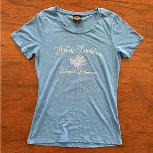 Harley-Davidson Women's Light Blue Tee